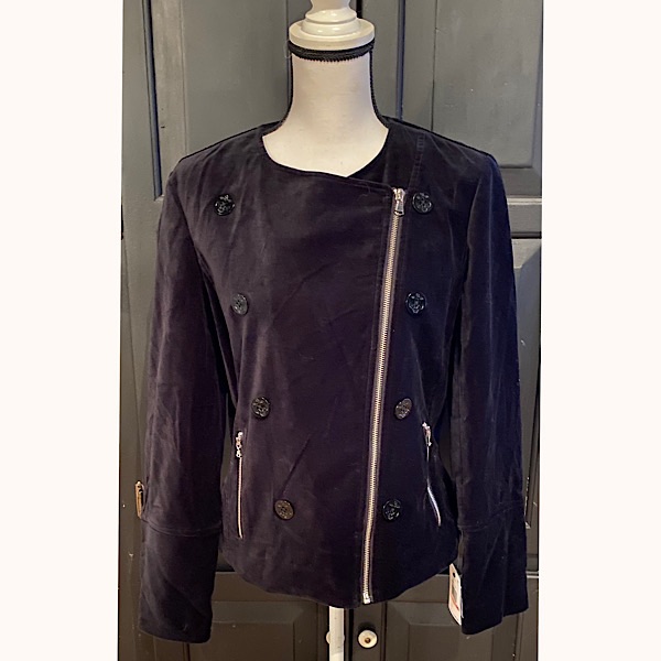 Nautica Velvet Like Blazer Black 10 Nwt $149.